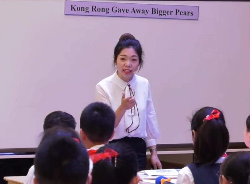 張建翠，閱讀課《Kong Rong Gave Away Bigger Pears》，六年級(jí)，人教版